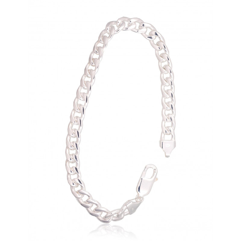 Sidabrinė grandinėlė Curb 7 mm 2400139-bracelet, Sidabras 925°