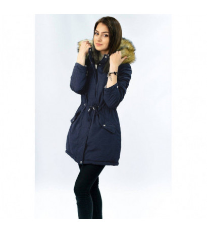 REVERSIBLE HOODED JACKET NAVY BLUE-GREY (W213) striukė