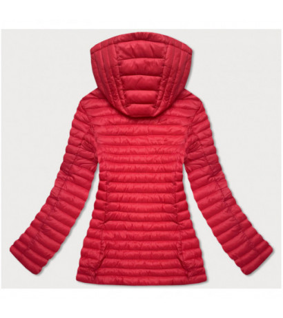 QUILTED HOODED JACKET RED (7218) striukė